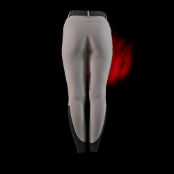 Pantalón slim fit para mujer Equestro Ridertechnology con costuras termoselladas Pájaro burlón Gris