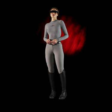 Pantalón slim fit para mujer Equestro Ridertechnology con costuras termoselladas Pantalón slim fit para mujer Equestro Ridertechnology con costuras termoselladas
