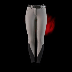 Pantalón slim fit mujer Equestro Ridertechnology full grip Pájaro burlón Gris