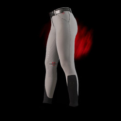 Pantalón slim fit mujer Equestro Ridertechnology full grip Pájaro burlón Gris