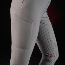 Pantalón slim fit mujer Equestro Ridertechnology full grip Pájaro burlón Gris