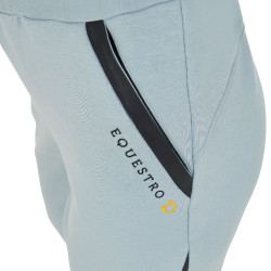 Pantalón tear-away para mujer con cremallera de largo completo Equestro Niebla gris Azul