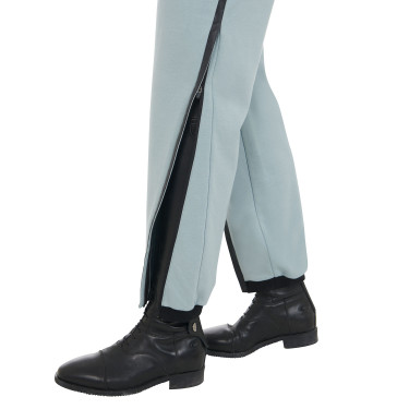 Pantalón tear-away para mujer con cremallera de largo completo Equestro Niebla gris Azul