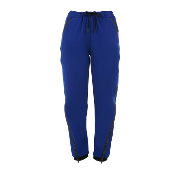 Pantalón tear-away para mujer con cremallera de largo completo Equestro Azul sodalita