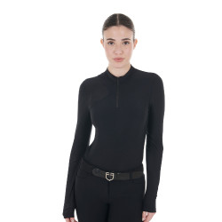 Polo de entrenamiento para mujer en tejido elástico Equestro