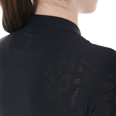 Polo de entrenamiento para mujer en tejido elástico Equestro Polo de entrenamiento para mujer en tejido elástico Equestro