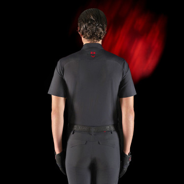Polo de entrenamiento para hombre Equestro Ridertechnology de manga corta con cremallera Polo de entrenamiento para hombre Equestro Ridertechnology de manga corta con cremallera