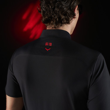 Polo de entrenamiento para hombre Equestro Ridertechnology de manga corta con cremallera Polo de entrenamiento para hombre Equestro Ridertechnology de manga corta con cremallera