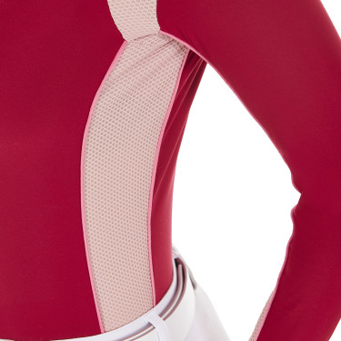 Polo de concurso para mujer con inserciones de malla Equestro Polo de concurso para mujer con inserciones de malla Equestro