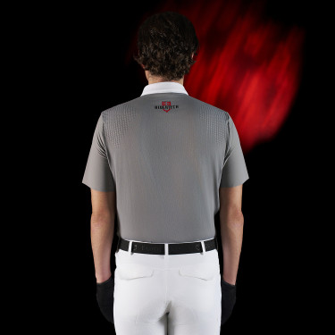 Polo de concurso para hombre Equestro Ridertechnology de manga corta con botones Polo de concurso para hombre Equestro Ridertechnology de manga corta con botones