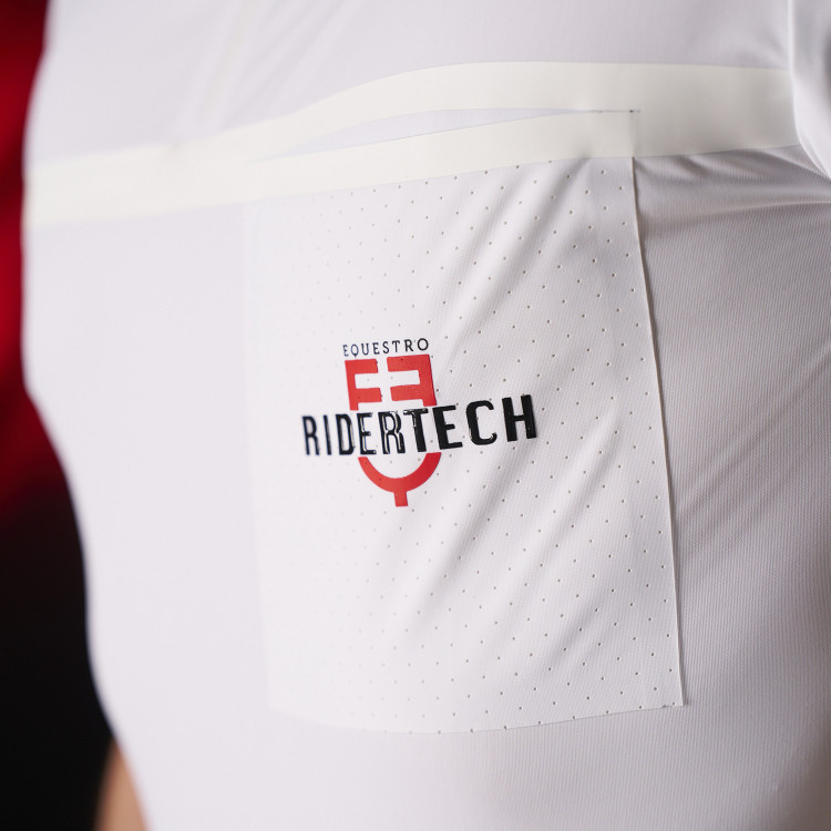 Polo de competición para hombre Equestro Ridertechnology de manga corta con cremallera Polo de competición para hombre Equestro Ridertechnology de manga corta con cremallera