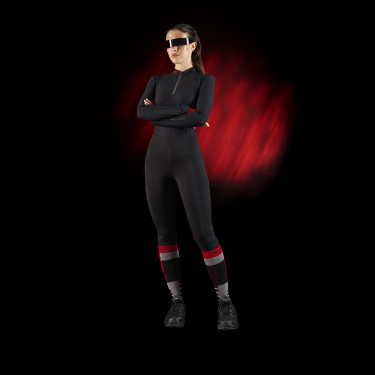 Polo para mujer Equestro Ridertechnology de manga larga con cremallera Polo para mujer Equestro Ridertechnology de manga larga con cremallera