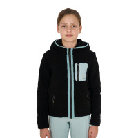 Sudadera polar infantil con cremallera Equestro Negro / niebla gris