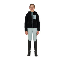Sudadera polar infantil con cremallera Equestro Negro / niebla gris