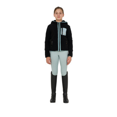 Sudadera polar infantil con cremallera Equestro Negro / niebla gris
