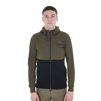 Sudadera con capucha para hombre Equestro con interior de forro polar Verde hiedra