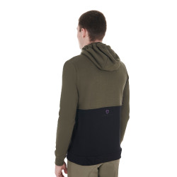 Sudadera con capucha para hombre Equestro con interior de forro polar Verde hiedra