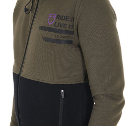 Sudadera con capucha para hombre Equestro con interior de forro polar Verde hiedra