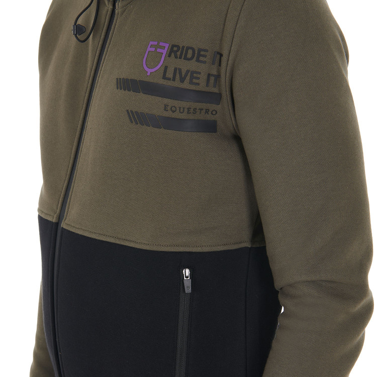 Sudadera con capucha para hombre Equestro con interior de forro polar Sudadera con capucha para hombre Equestro con interior de forro polar