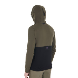 Sudadera con capucha para hombre Equestro con interior de forro polar Verde hiedra