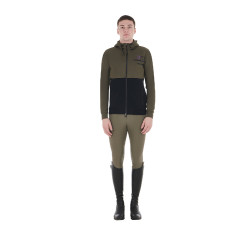 Sudadera con capucha para hombre Equestro con interior de forro polar Verde hiedra