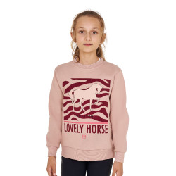 Sudadera Equestro de algodón con cuello redondo para niña Lovely Horse