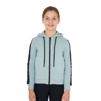 Sudadera Equestro para niña con cremallera completa y forro polar interior Niebla gris