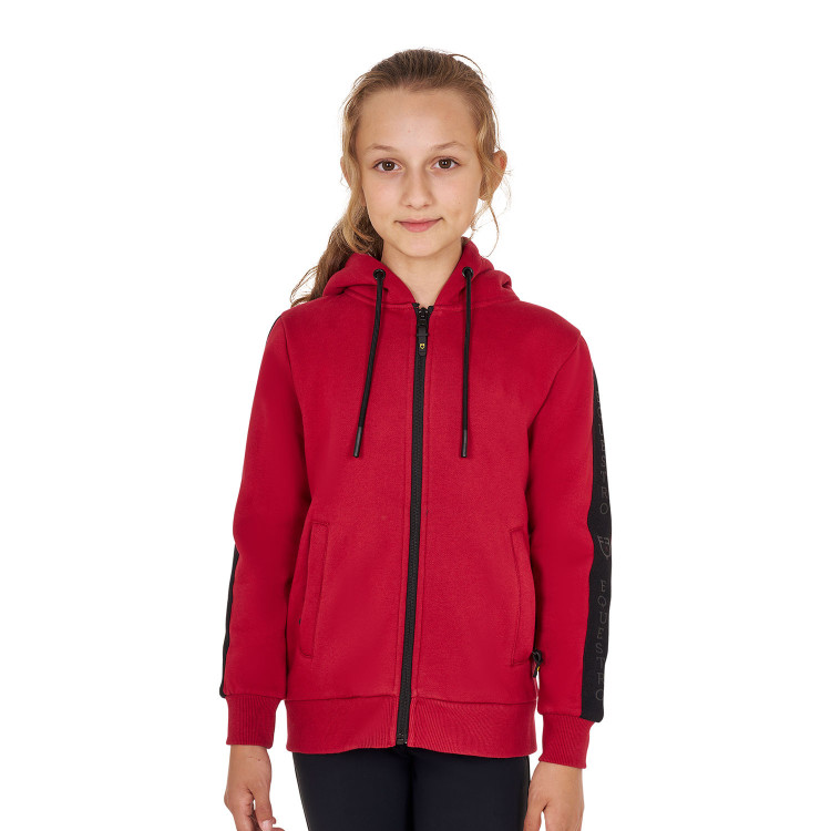 Sudadera Equestro para niña con cremallera completa y forro polar interior Sudadera Equestro para niña con cremallera completa y forro polar interior