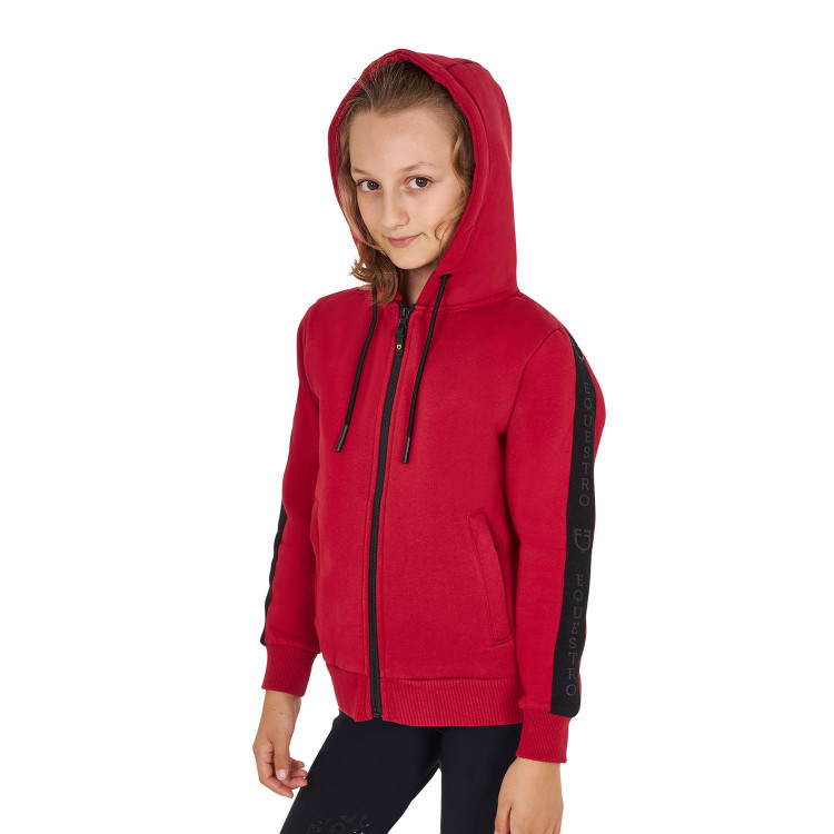 Sudadera Equestro para niña con cremallera completa y forro polar interior Sudadera Equestro para niña con cremallera completa y forro polar interior