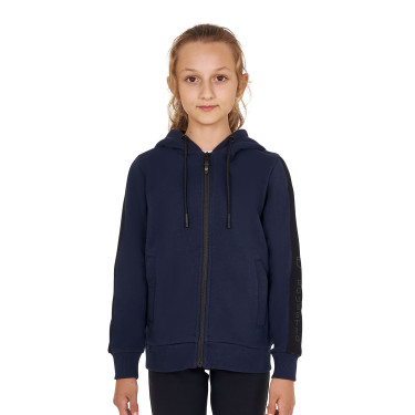 Sudadera Equestro para niña con cremallera completa y forro polar interior Americana marina Azul marino