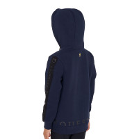 Sudadera Equestro para niña con cremallera completa y forro polar interior Niebla gris Azul