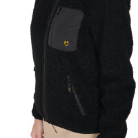 Sudadera polar para mujer con bolsillo Equestro Incienso Beige Sudadera polar para mujer con bolsillo Equestro Incienso Beige