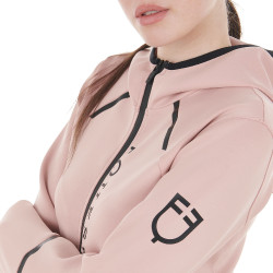 Sudadera técnica de mujer en jersey con cremallera Equestro Camafeo rosa