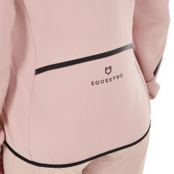 Sudadera técnica de mujer en jersey con cremallera Equestro Camafeo rosa