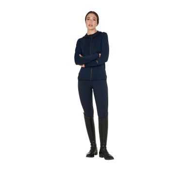 Sudadera técnica de mujer en jersey con cremallera Equestro Sudadera técnica de mujer en jersey con cremallera Equestro