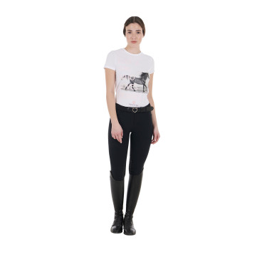 Camiseta de algodón Equestro mujer Horse Lover Camiseta de algodón Equestro mujer Horse Lover