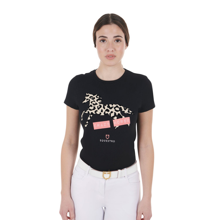 Camiseta de algodón para mujer Crazy Horse Equestro