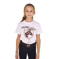 Camiseta Equestro de algodón para niña Ride More Worry Less