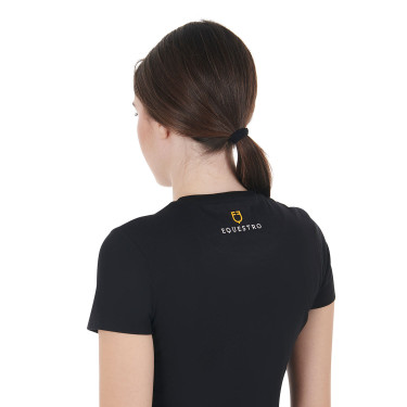 Camiseta Equestro de algodón para mujer Ride More Worry Less Camiseta Equestro de algodón para mujer Ride More Worry Less