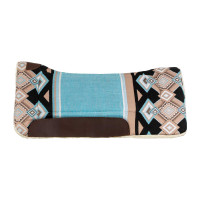 Manta de montar western con acolchado de lana sintética Pool's Azul claro / negro Multicolor Manta de montar western con acolchado de lana sintética Pool's Azul claro / negro Multicolor