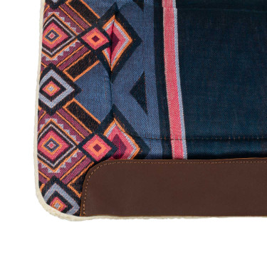 Manta de montar western con acolchado de lana sintética Pool's Azul oscuro / marino Manta de montar western con acolchado de lana sintética Pool's Azul oscuro / marino