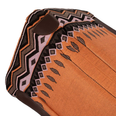 Manta de montar western con inserciones de cuero y relleno de lana sintética Pool's Manta de montar western con inserciones de cuero y relleno de lana sintética Pool's