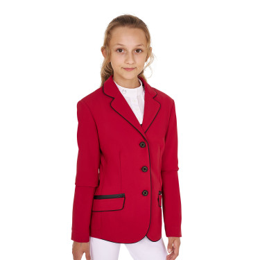 Chaqueta de concurso Equestro para niña en tejido técnico Chaqueta de concurso Equestro para niña en tejido técnico