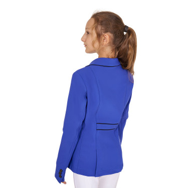 Chaqueta de concurso Equestro para niña en tejido técnico Azul sodalita Chaqueta de concurso Equestro para niña en tejido técnico Azul sodalita