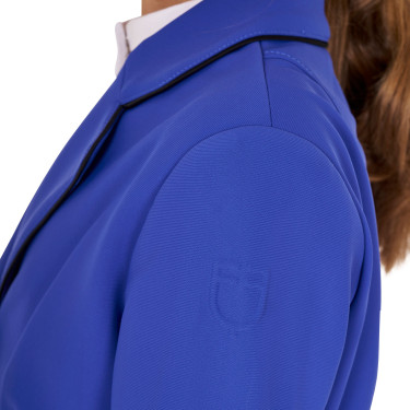 Chaqueta de concurso Equestro para niña en tejido técnico Azul sodalita Chaqueta de concurso Equestro para niña en tejido técnico Azul sodalita