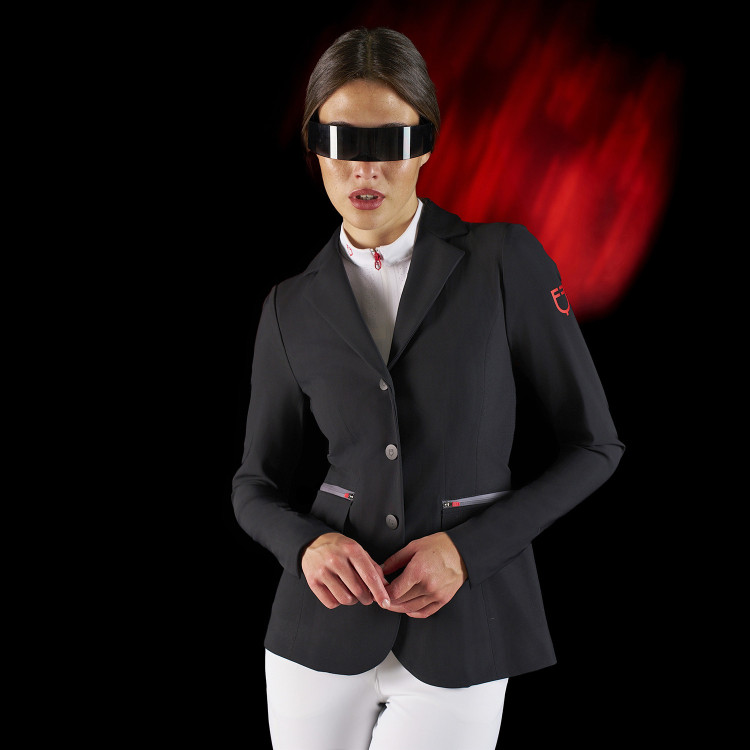 Chaqueta de concurso para mujer Equestro Ridertechnology con costuras termoselladas Chaqueta de concurso para mujer Equestro Ridertechnology con costuras termoselladas