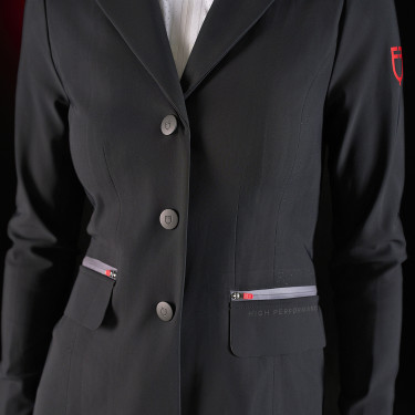 Chaqueta de concurso para mujer Equestro Ridertechnology con costuras termoselladas Chaqueta de concurso para mujer Equestro Ridertechnology con costuras termoselladas