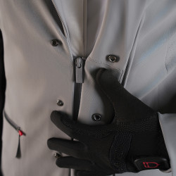 Chaqueta de concurso para hombre Equestro Ridertechnology con costuras termoselladas Pájaro burlón Gris