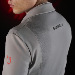 Chaqueta de concurso para hombre Equestro Ridertechnology con costuras termoselladas Pájaro burlón Gris
