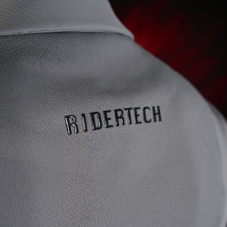 Chaqueta de concurso para hombre Equestro Ridertechnology con costuras termoselladas Pájaro burlón Gris